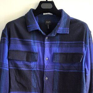 Good Man Brand Stadium Shirt Jacket in Brushed Flannel Size XL
